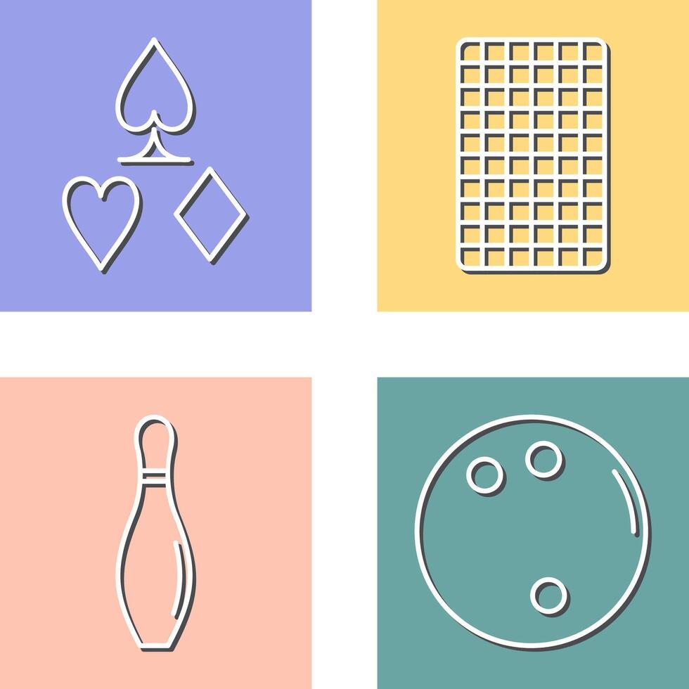 card suits and card backward Icon vector