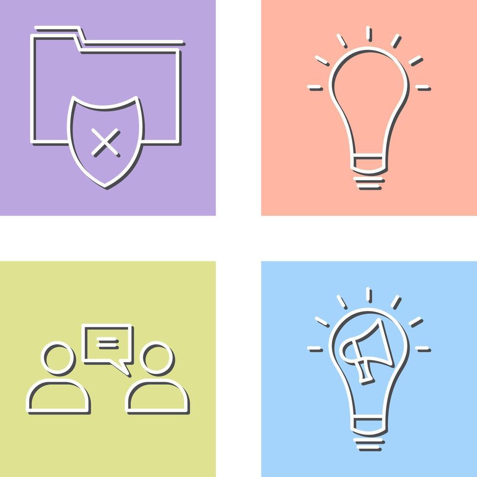 vulnerable folders and innovatives idea Icon vector