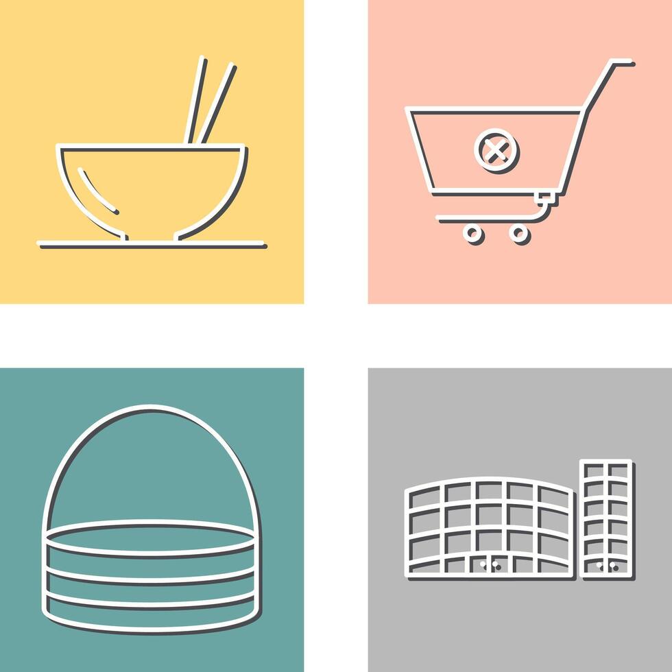 food and cancel order Icon vector