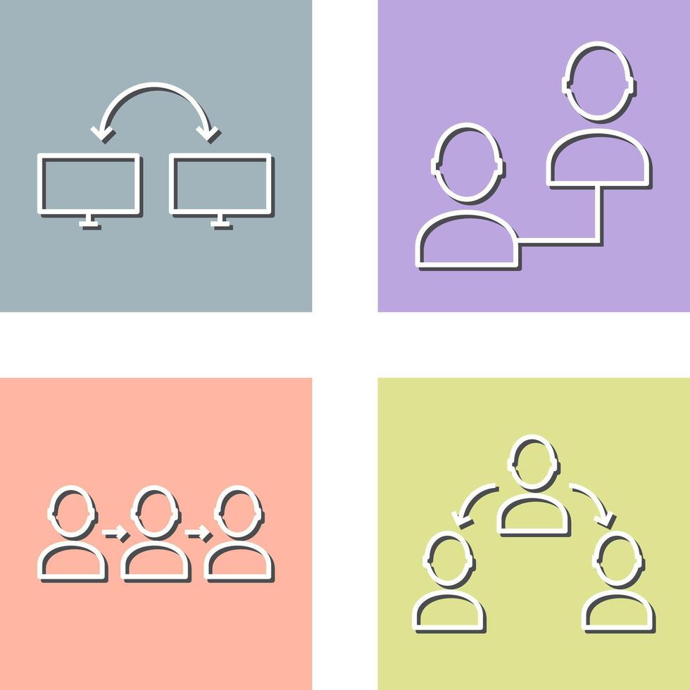 connected systems and connected profiles Icon vector