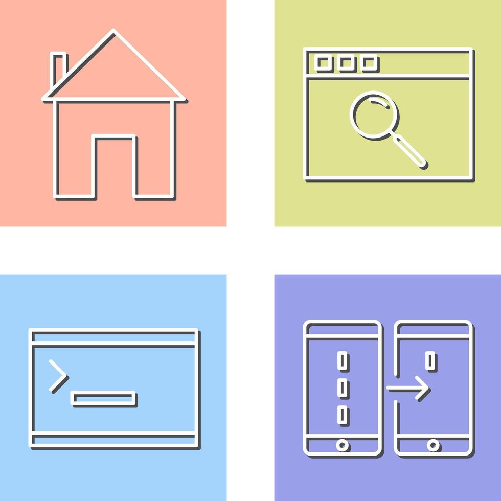 homepage and browser Icon vector