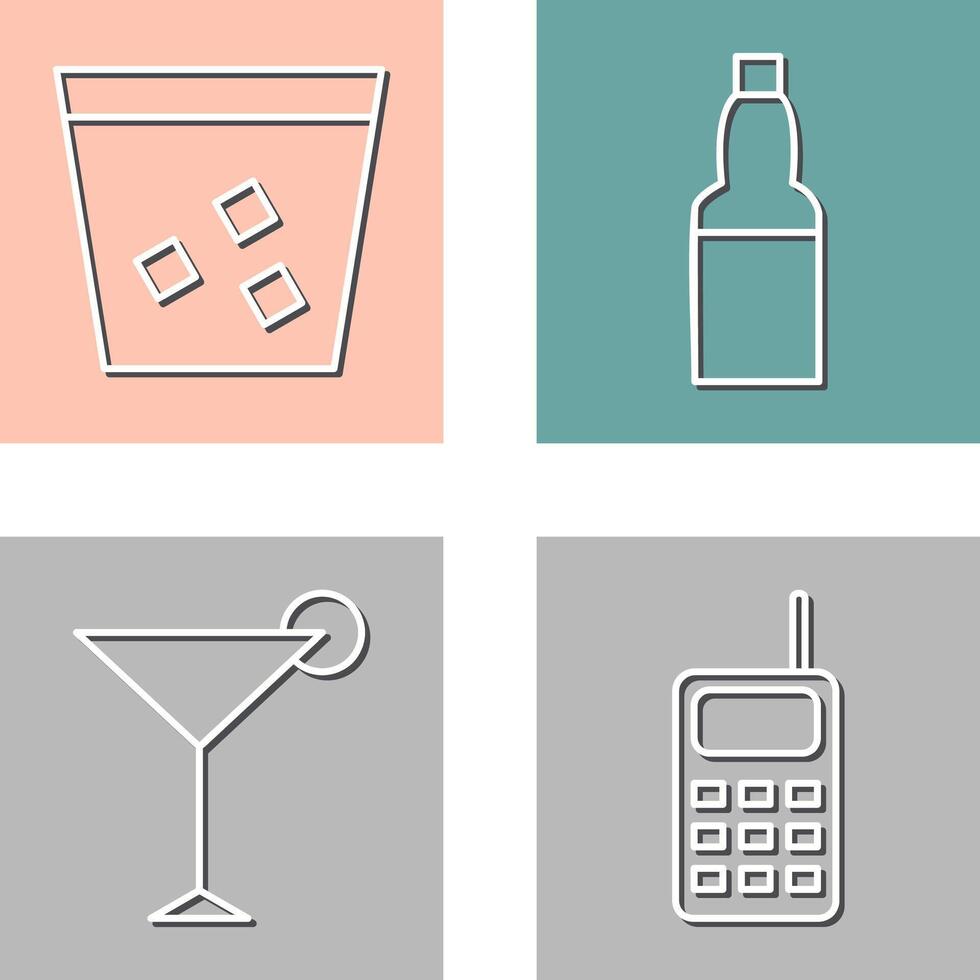 double shot and craft beer Icon vector