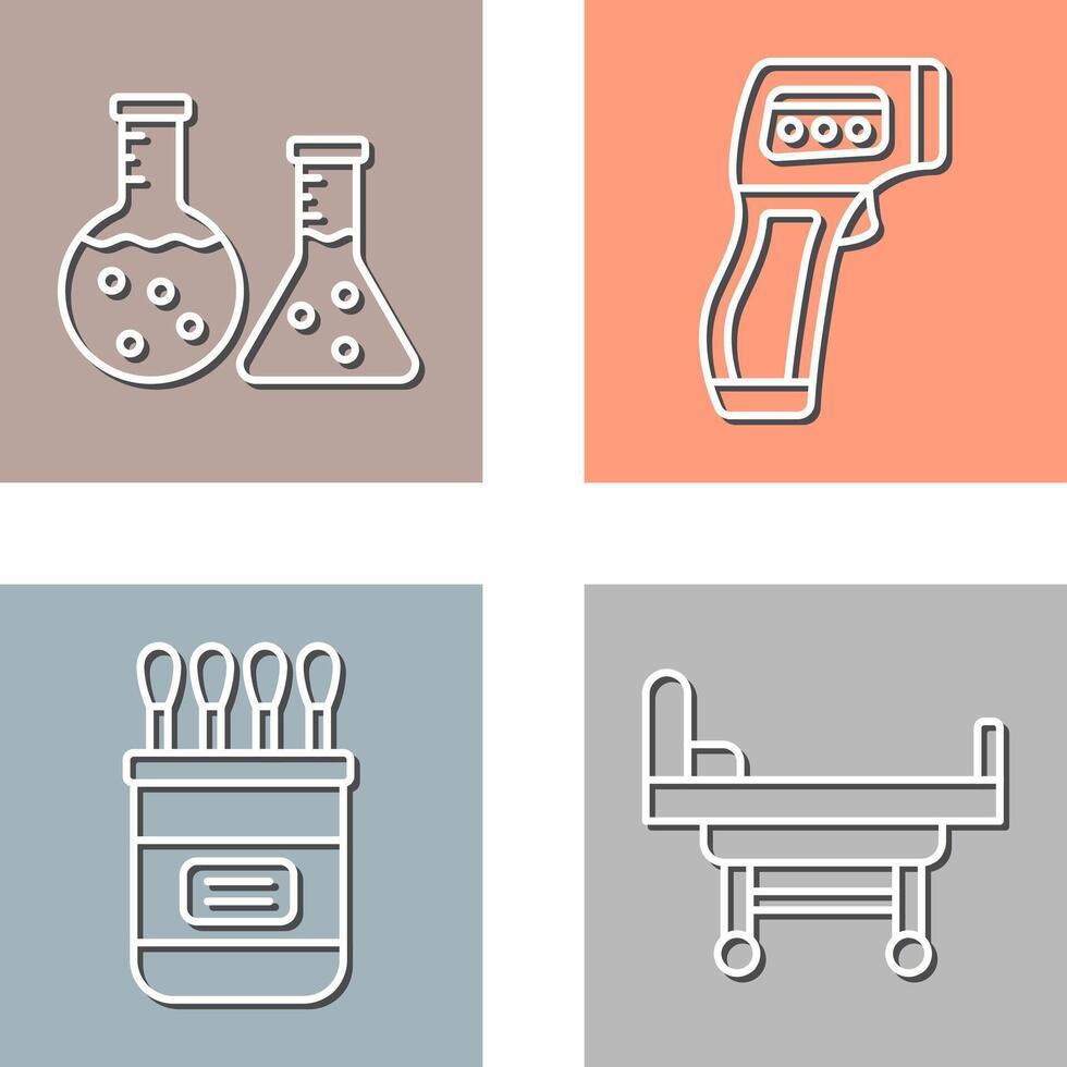 Flask and indicator Icon vector