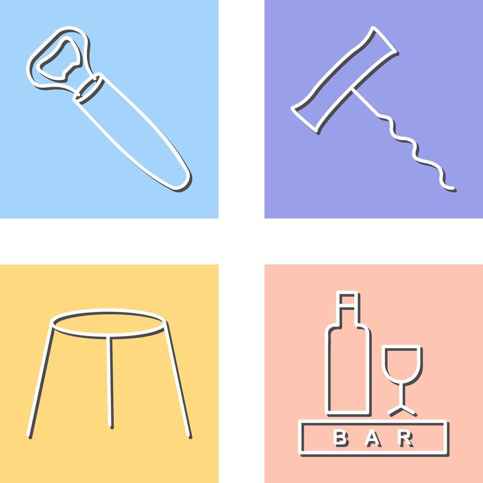 opener and corkscrew Icon vector