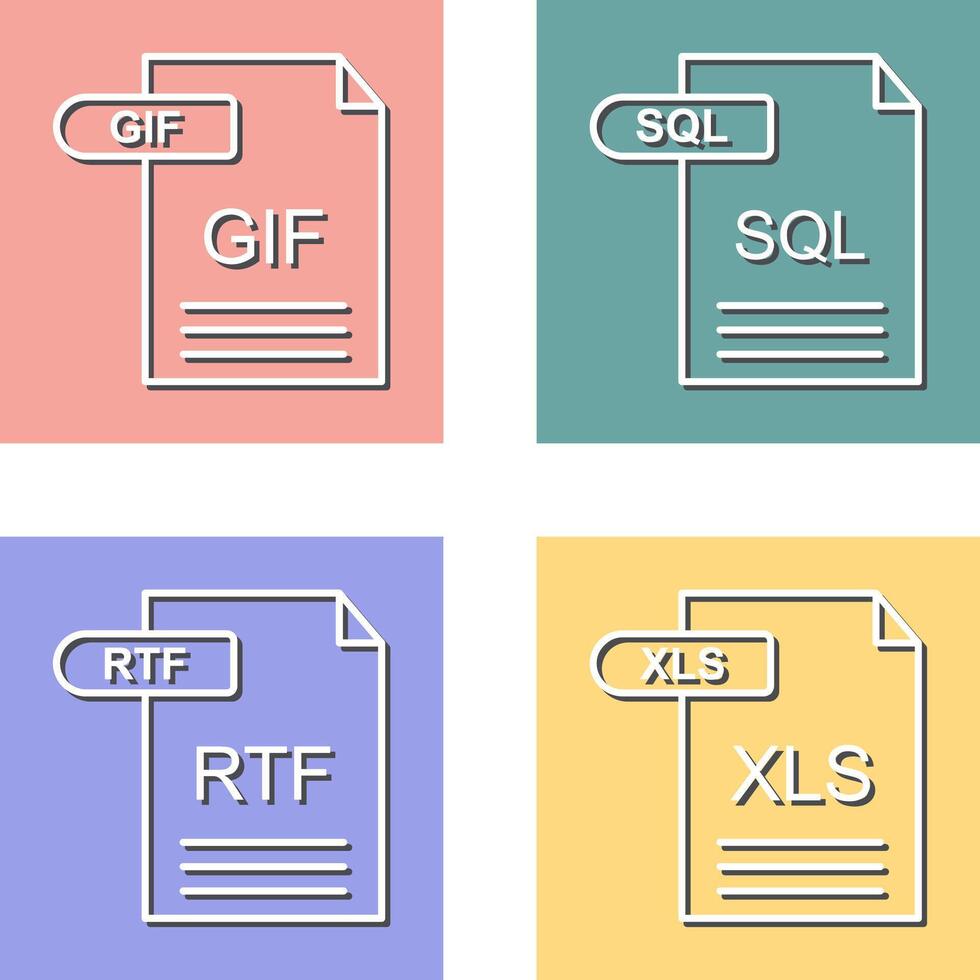 GIF and SQL Icon 44676976 Vector Art at Vecteezy