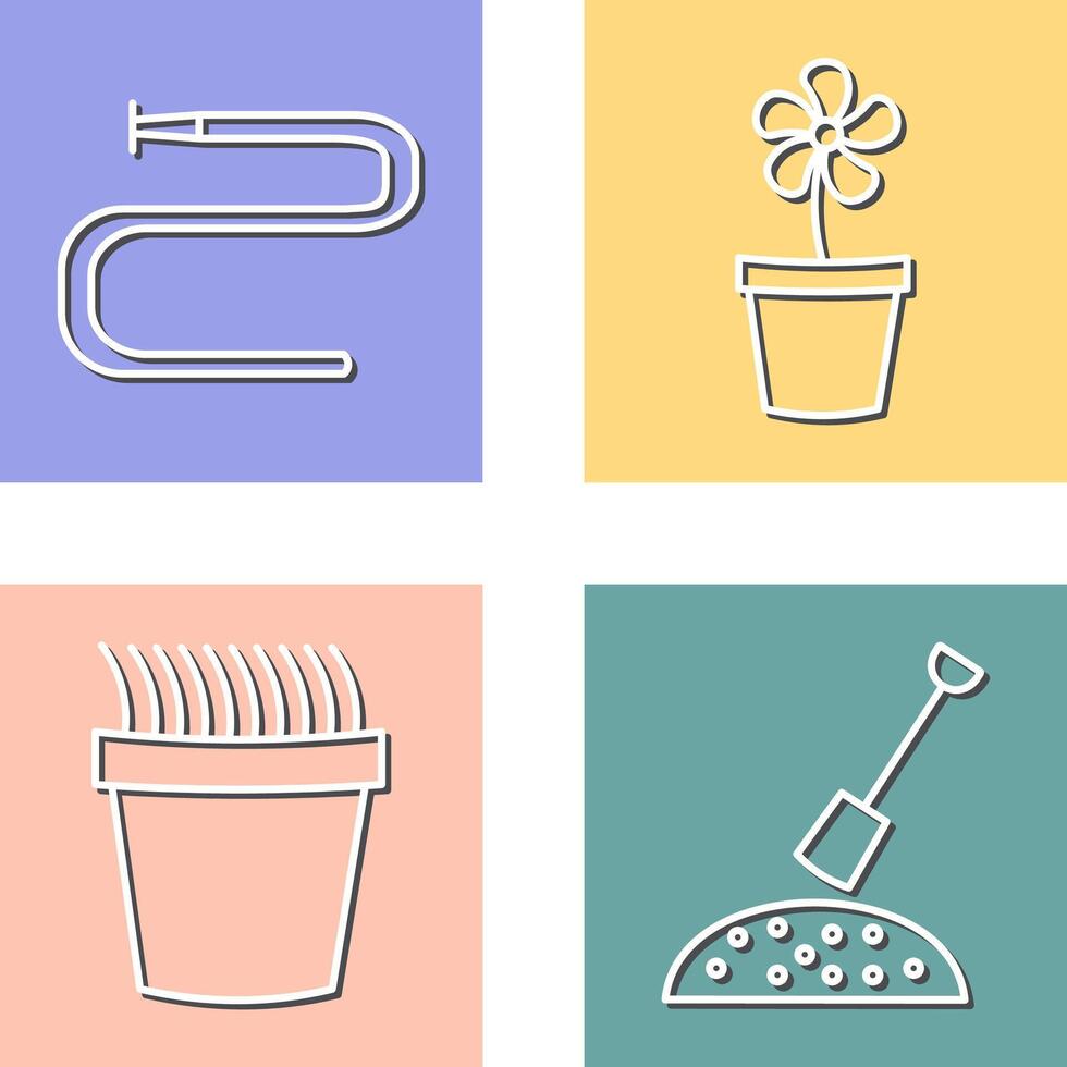 Water Pipe and Lower Pot Icon vector