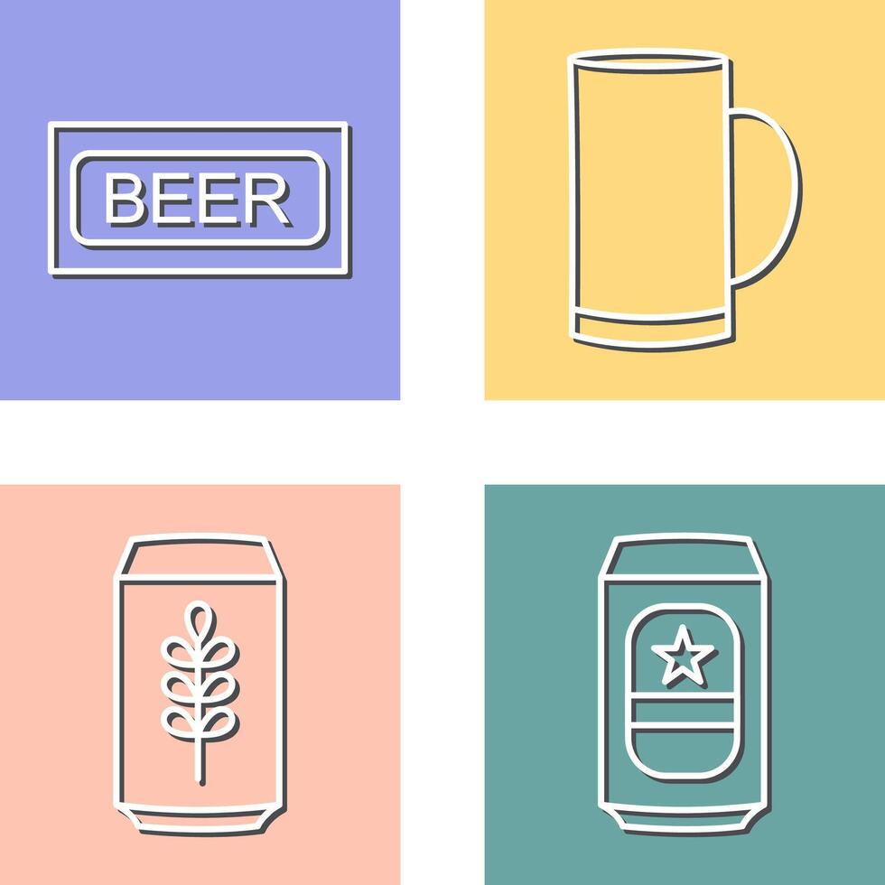 Beer Sign and Beer Mug Icon vector