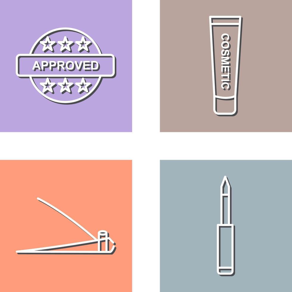 Approved and Creem Icon vector