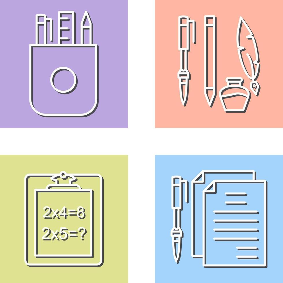 Stationery and Writing Equipment Icon vector