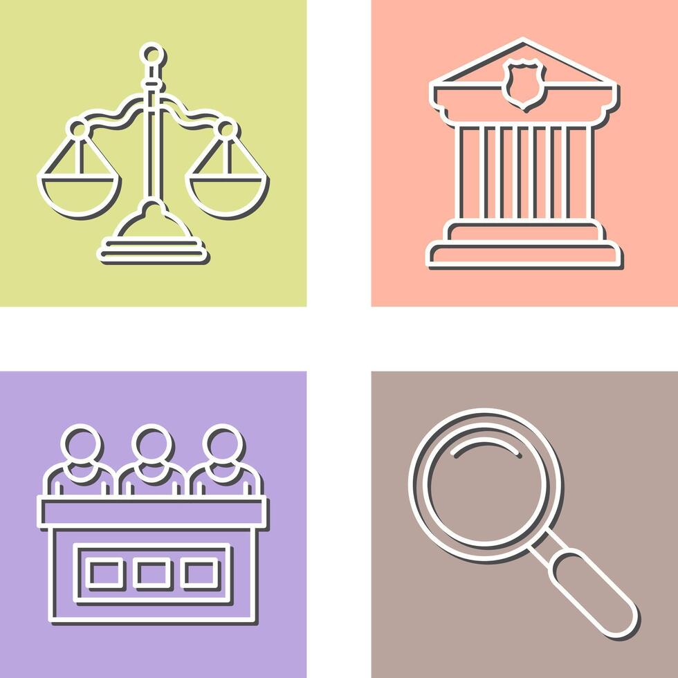 Balance and Courthouse Icon vector