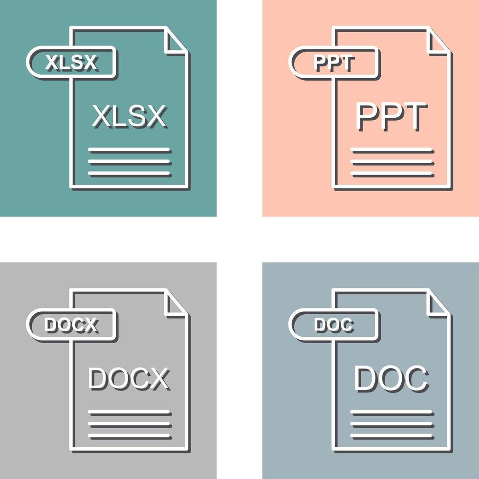 XLSX and PPT Icon vector