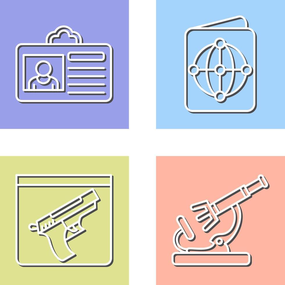 Criminal Card and Passport Icon vector
