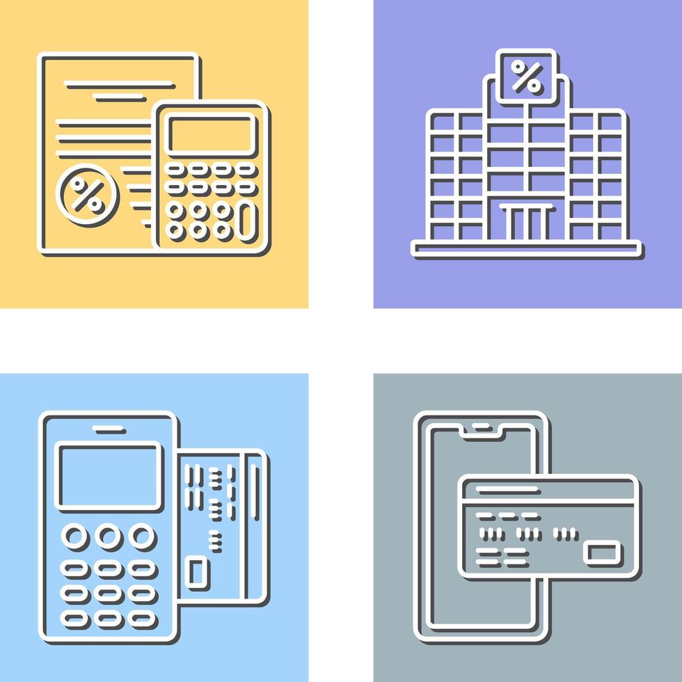 Tax and Building Icon vector