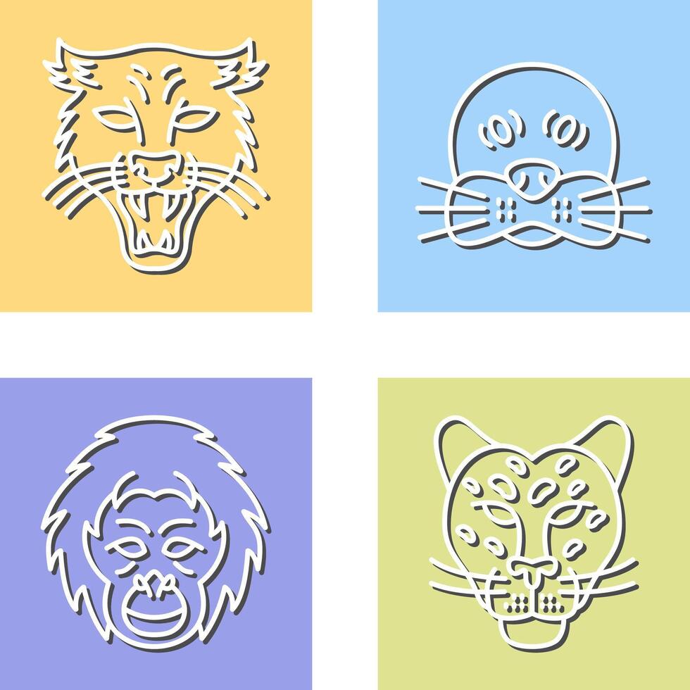 Puma and seal Icon vector