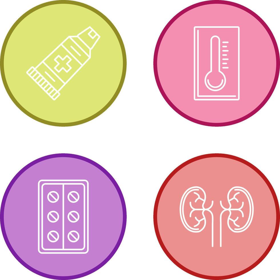 Paste and Thermometer Icon vector