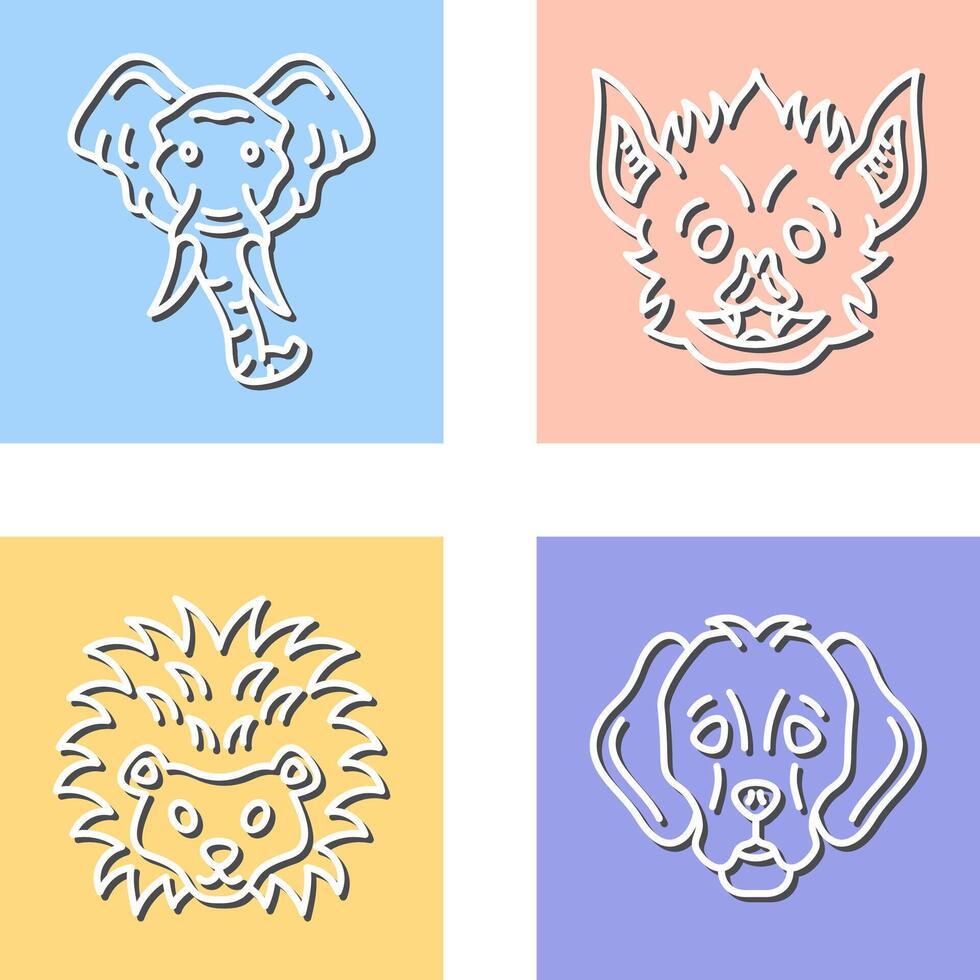 Eleplant and Bat Icon vector