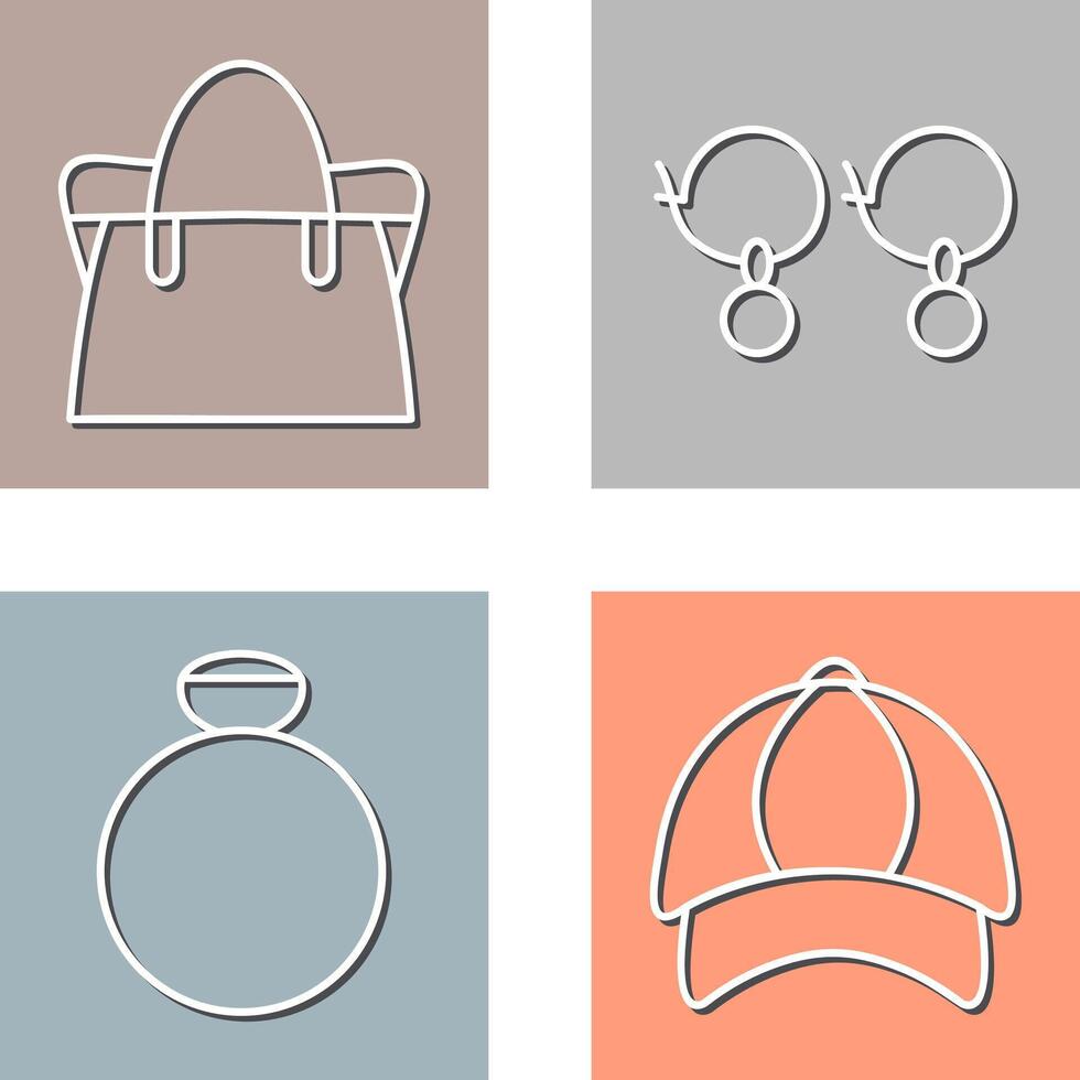 Bag and Earrings Icon vector