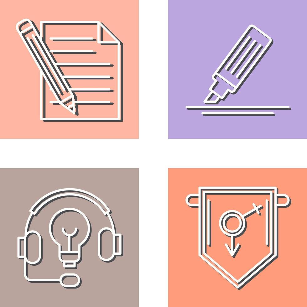 Pencil and MarkerSnack and Money Icon vector