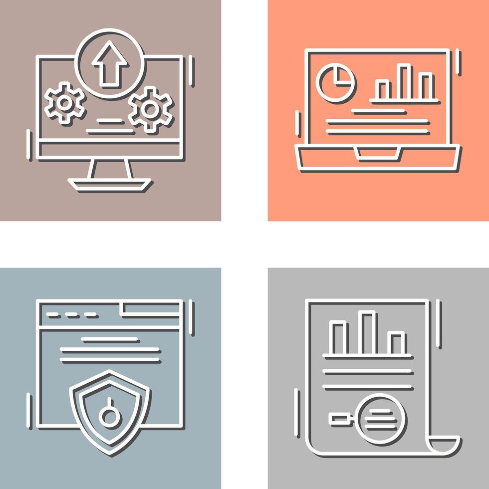 Upload and Dashboard Icon vector