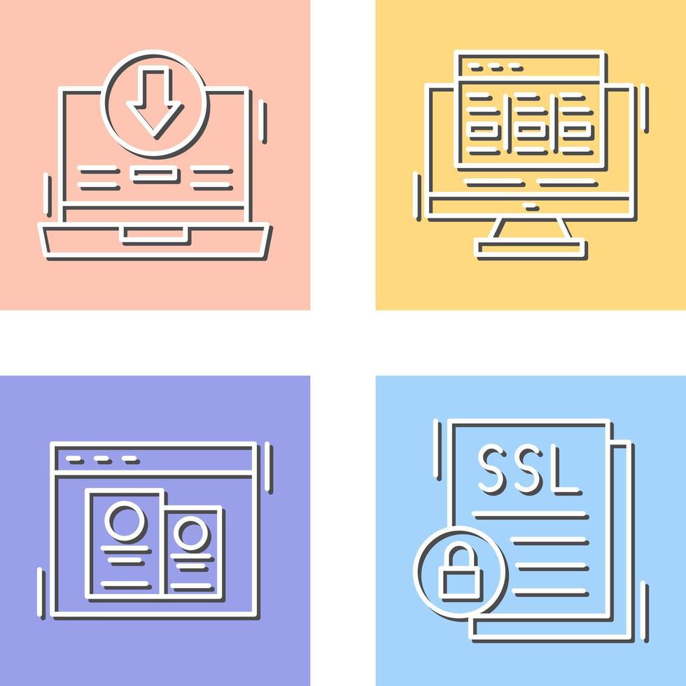 Downlaod and Layout Icon vector