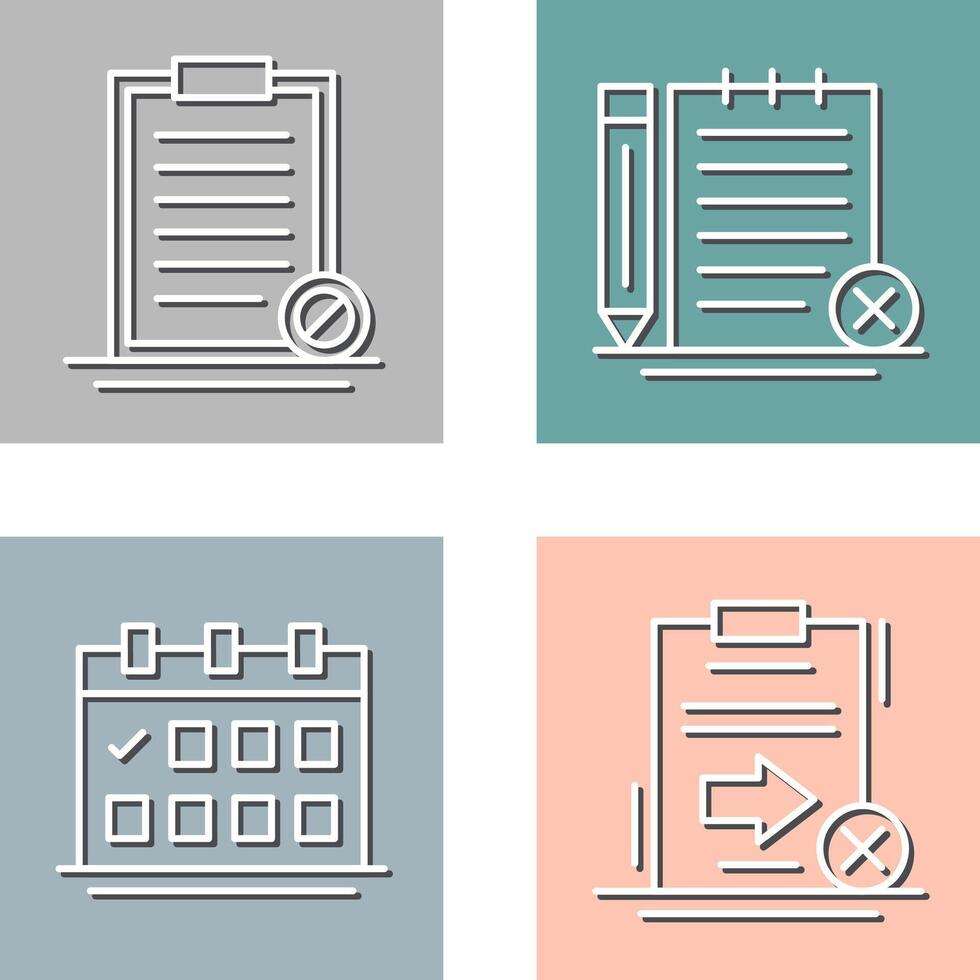 Prohibition and Unchecked Notes Icon vector