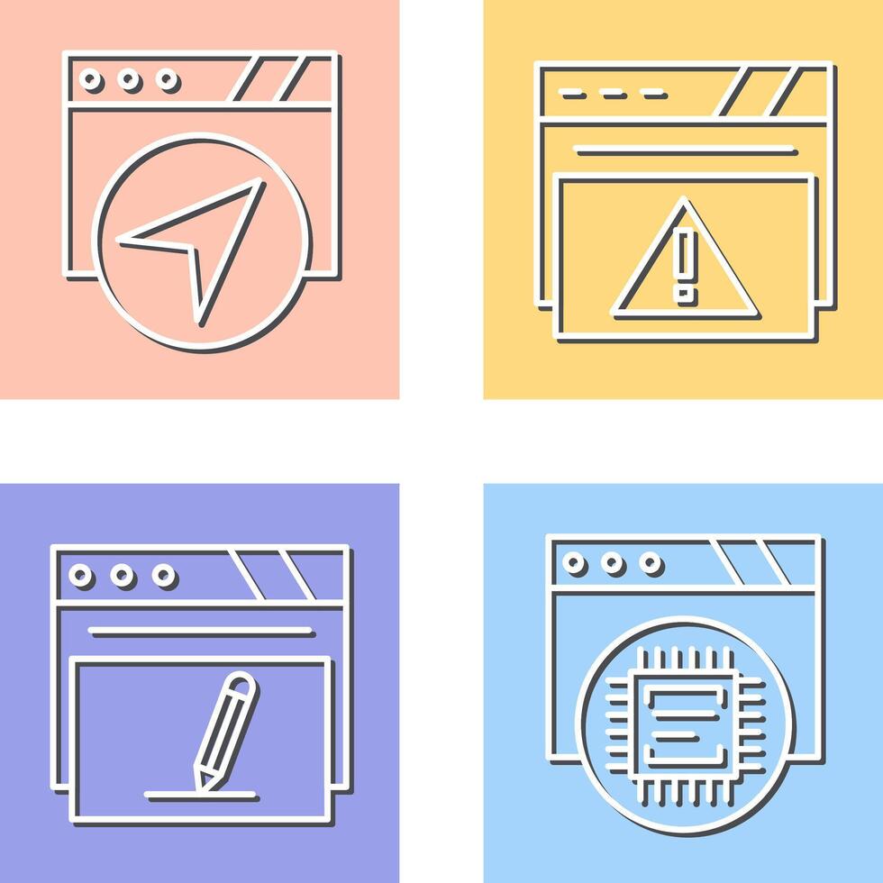Navigation and Alert Icon vector