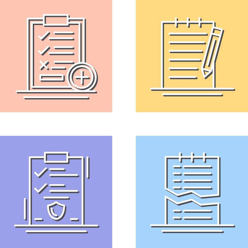 Medical Examination List and Check Up List Icon vector