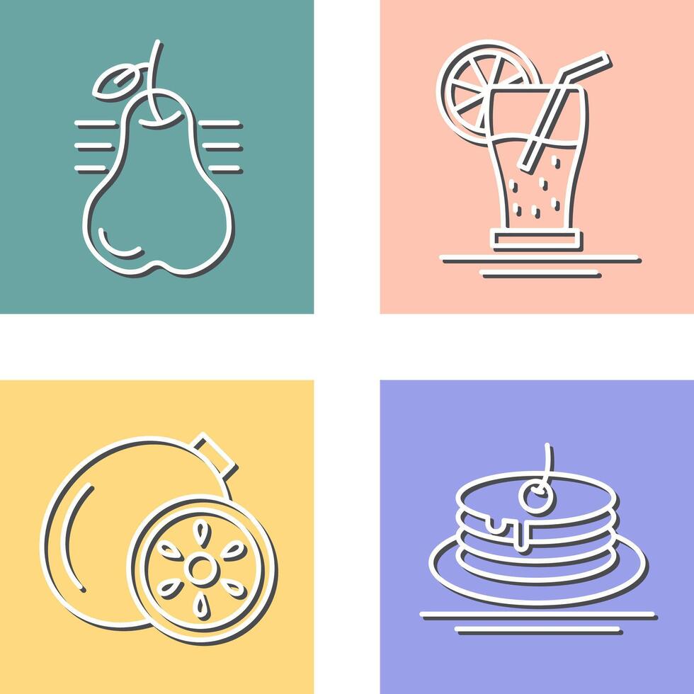 Pear and Orange Juice Icon vector