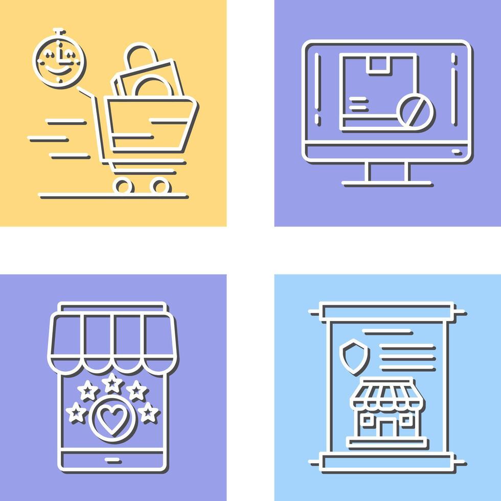 Happy Hour and Out of Stock Icon vector