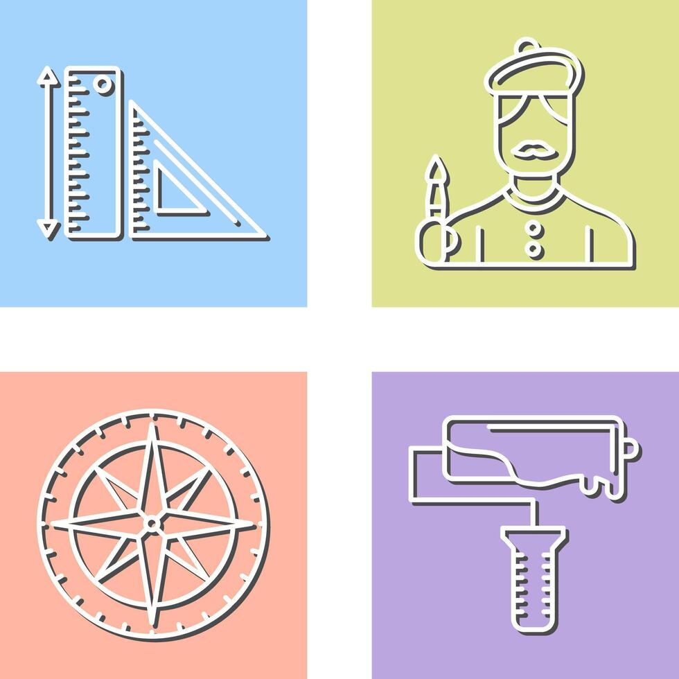 Rules and Artist Icon vector