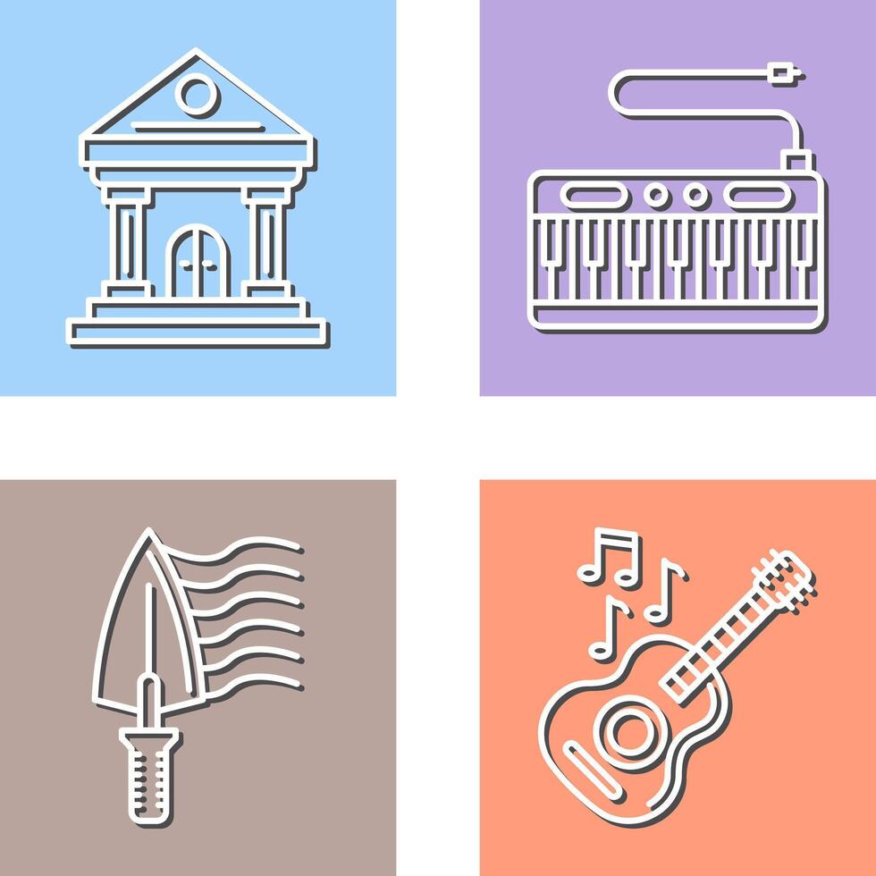 Keyboard and Museum Icon vector