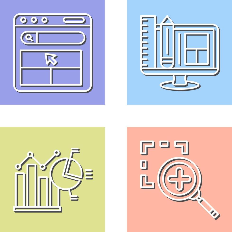 Website and Web Design Icon vector