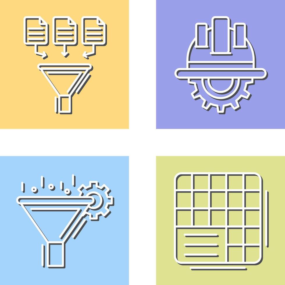 Data Collection and Engineering Icon vector