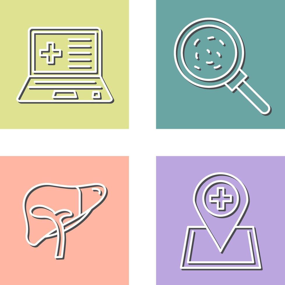 Laptop and Analytics Icon vector
