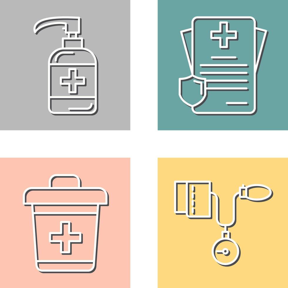 Sanitizer and Receipt Icon vector