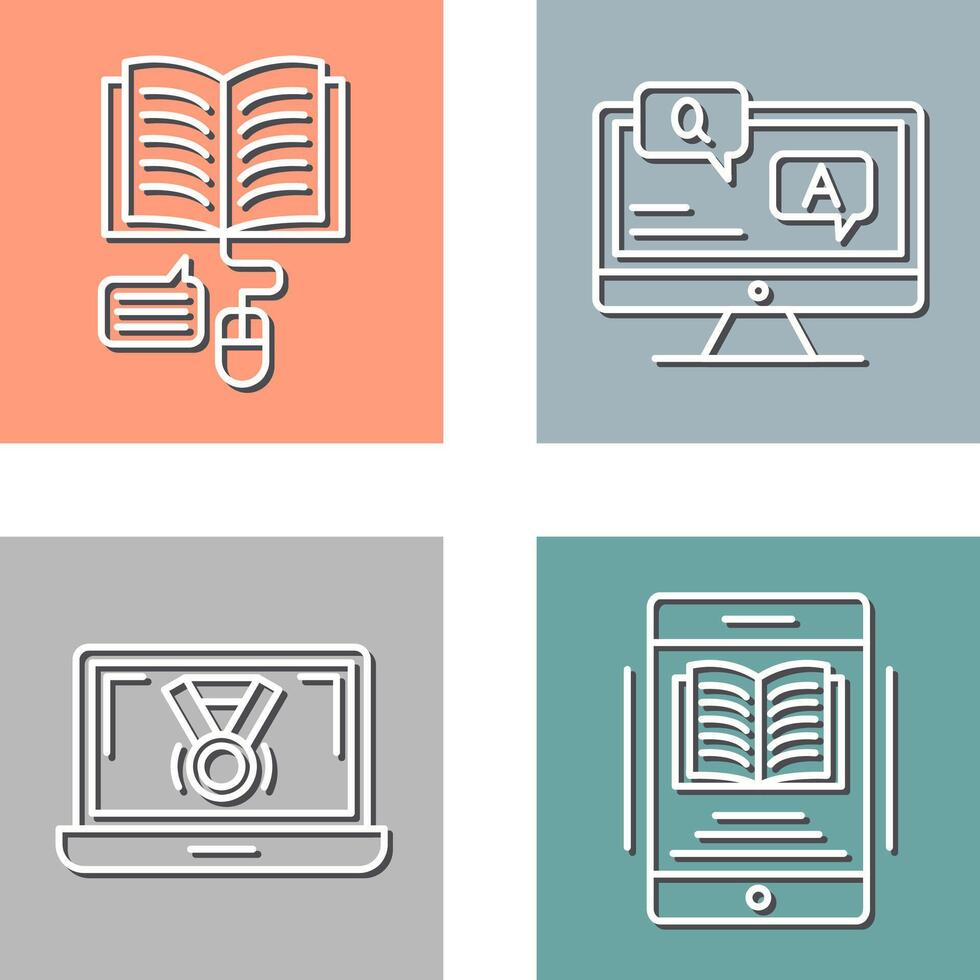 Online Learning and Faq Icon vector