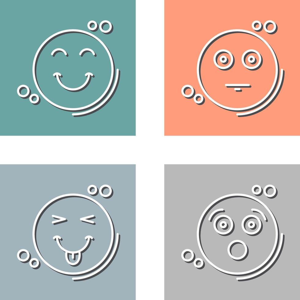 Smile and Neutral Icon vector