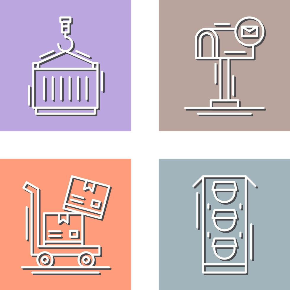 crane and mail box Icon vector