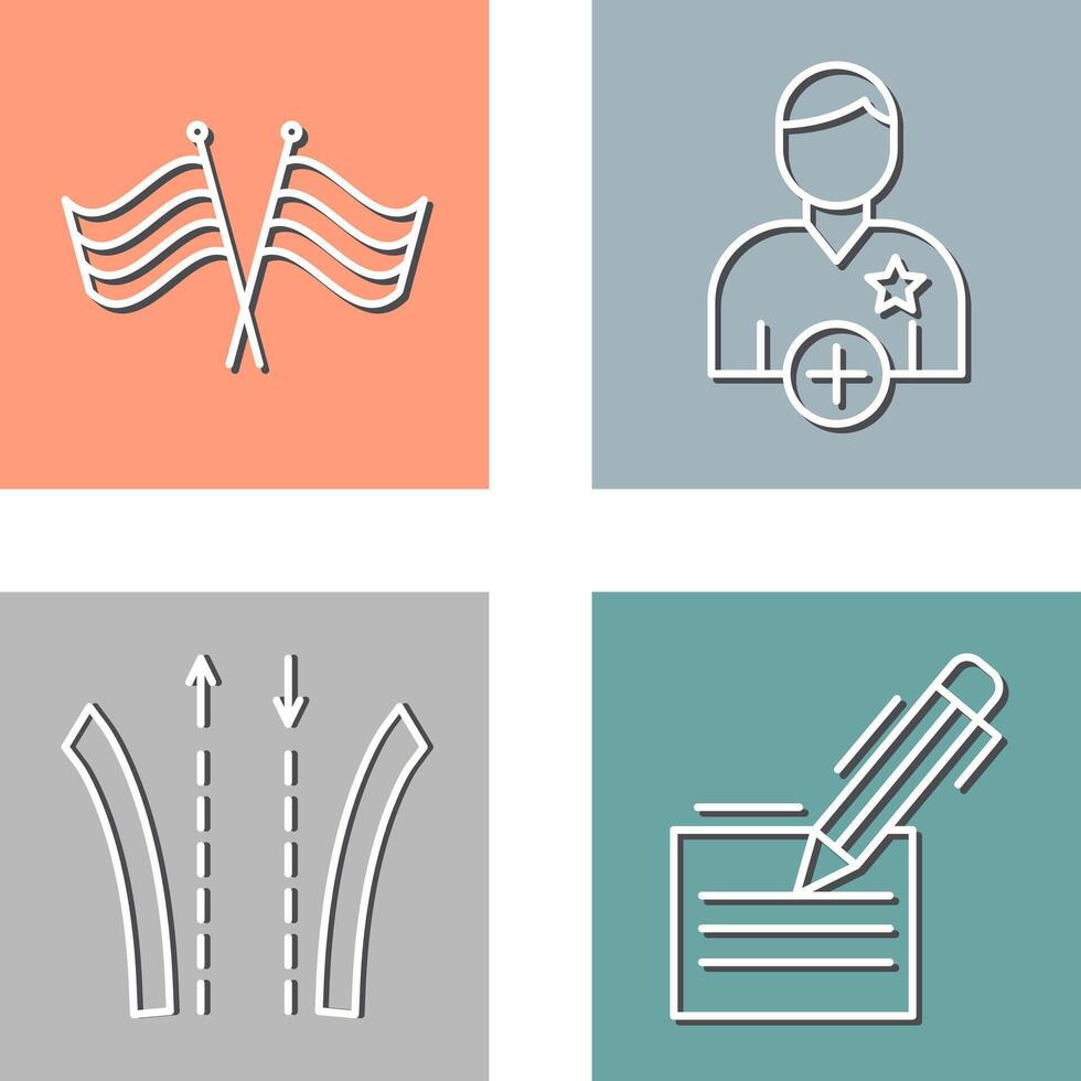 Flag and Candidate Icon vector