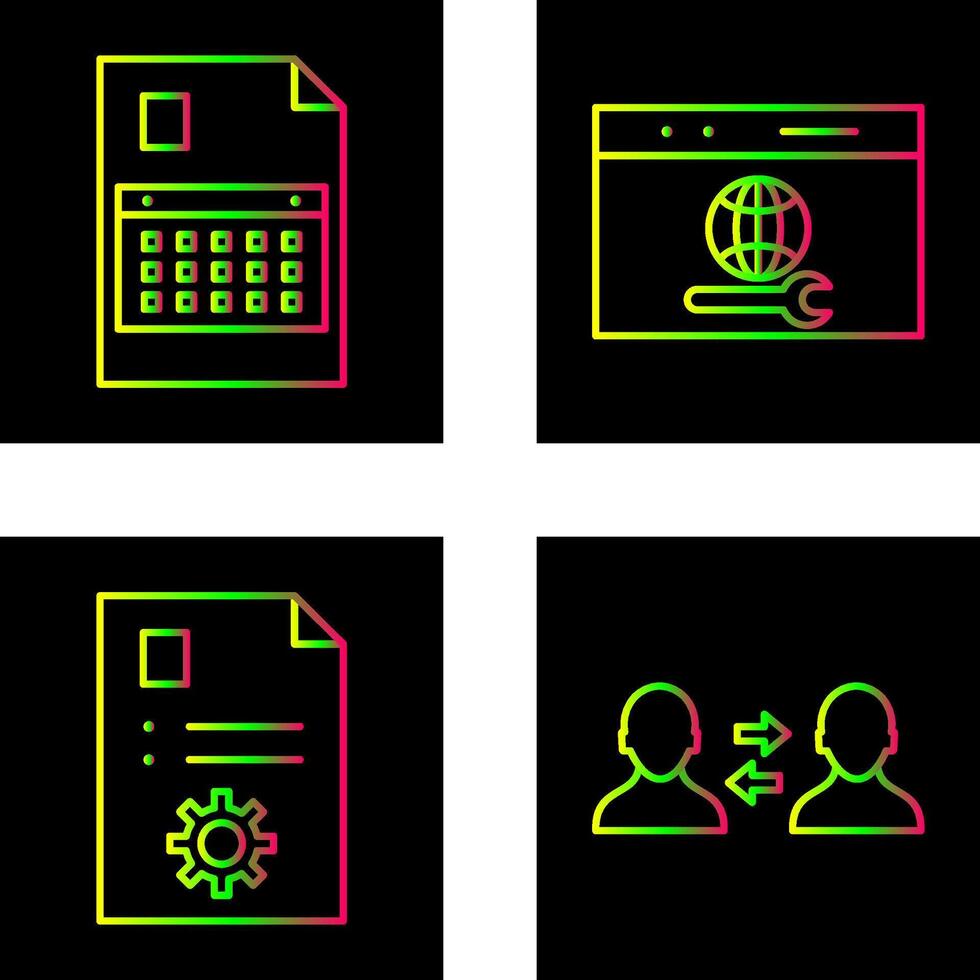 content planning and web support Icon vector