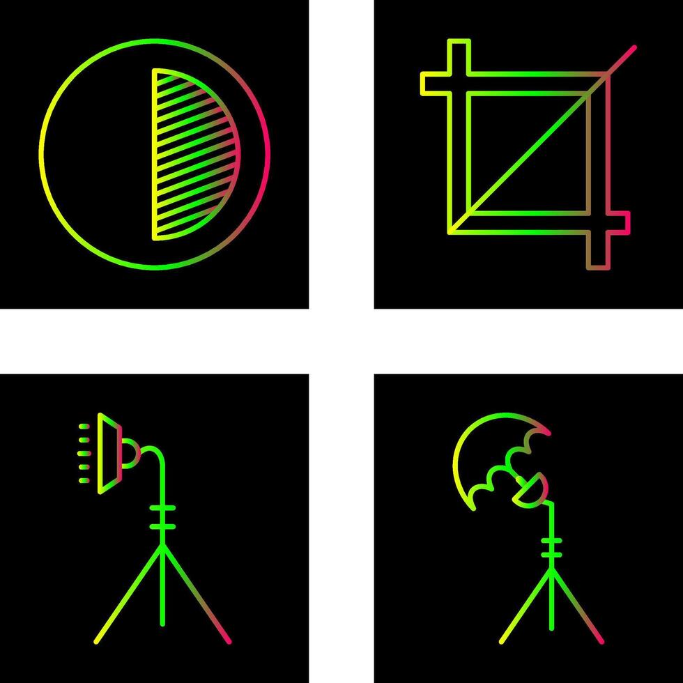 contrast and crop Icon vector