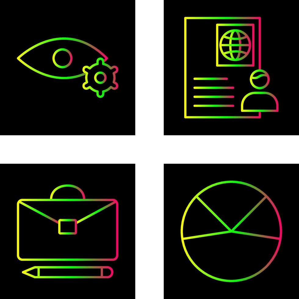 view setting and global profile Icon vector