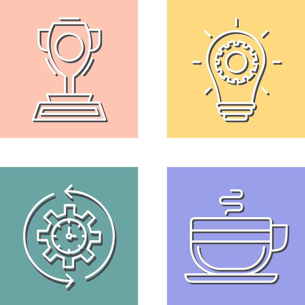 Trophy and Innoation Icon vector