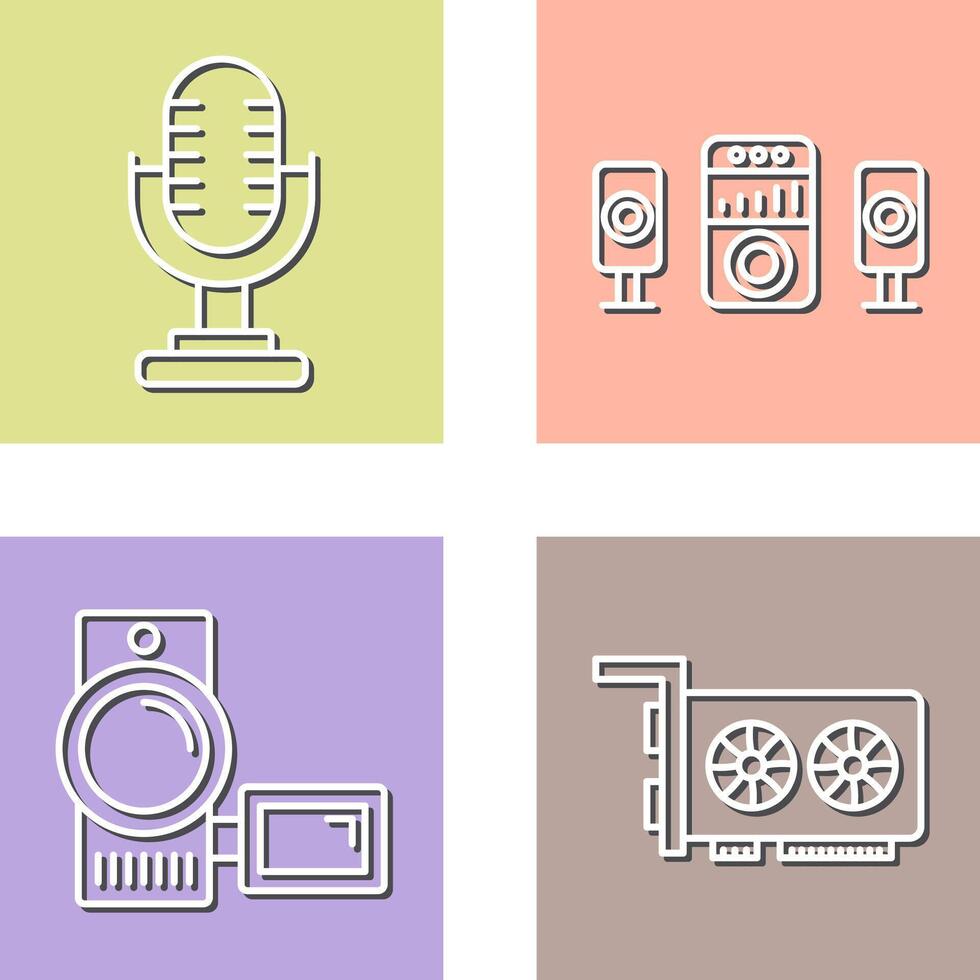 Microphone and Sound System Icon vector