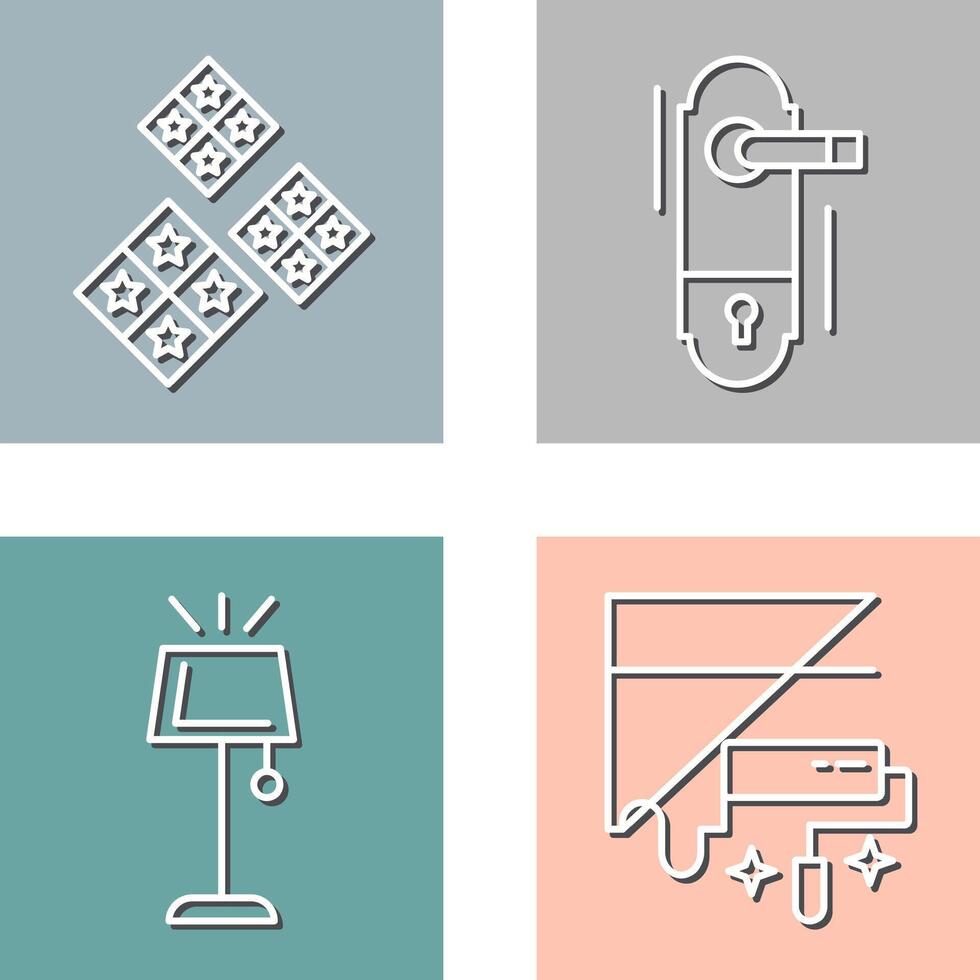 Tiles and Doorknob Icon vector