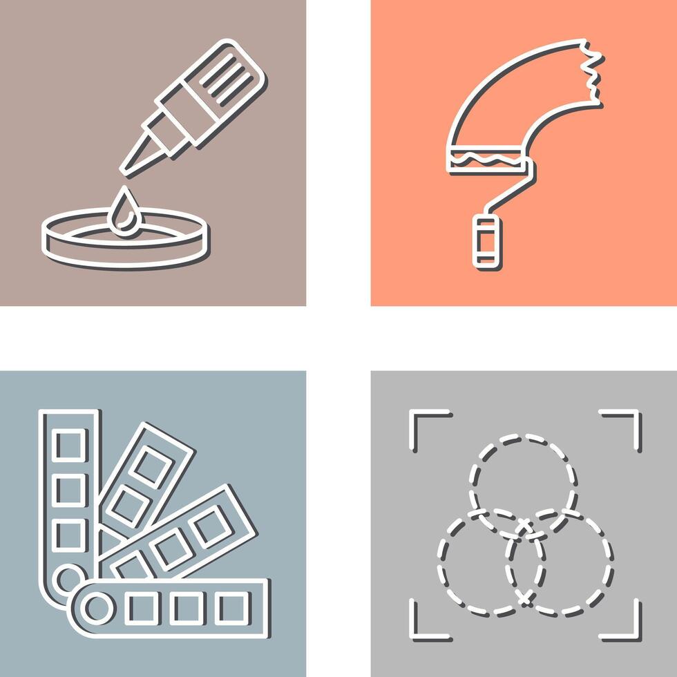 dropper and paint Icon vector