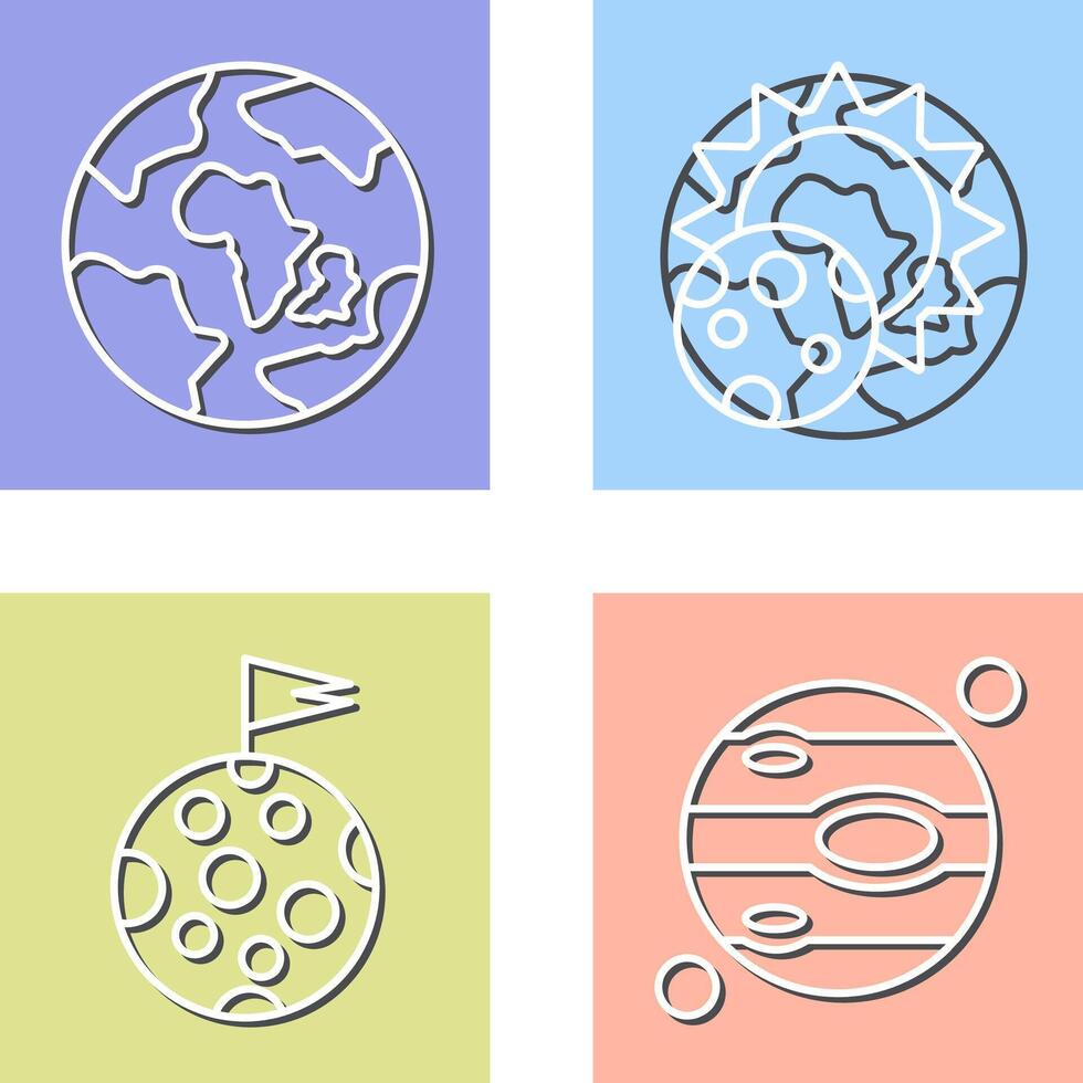 earth and eclipse Icon vector
