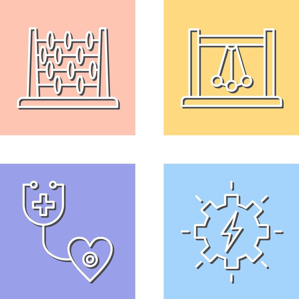 Abacus and Pendulum Icon vector