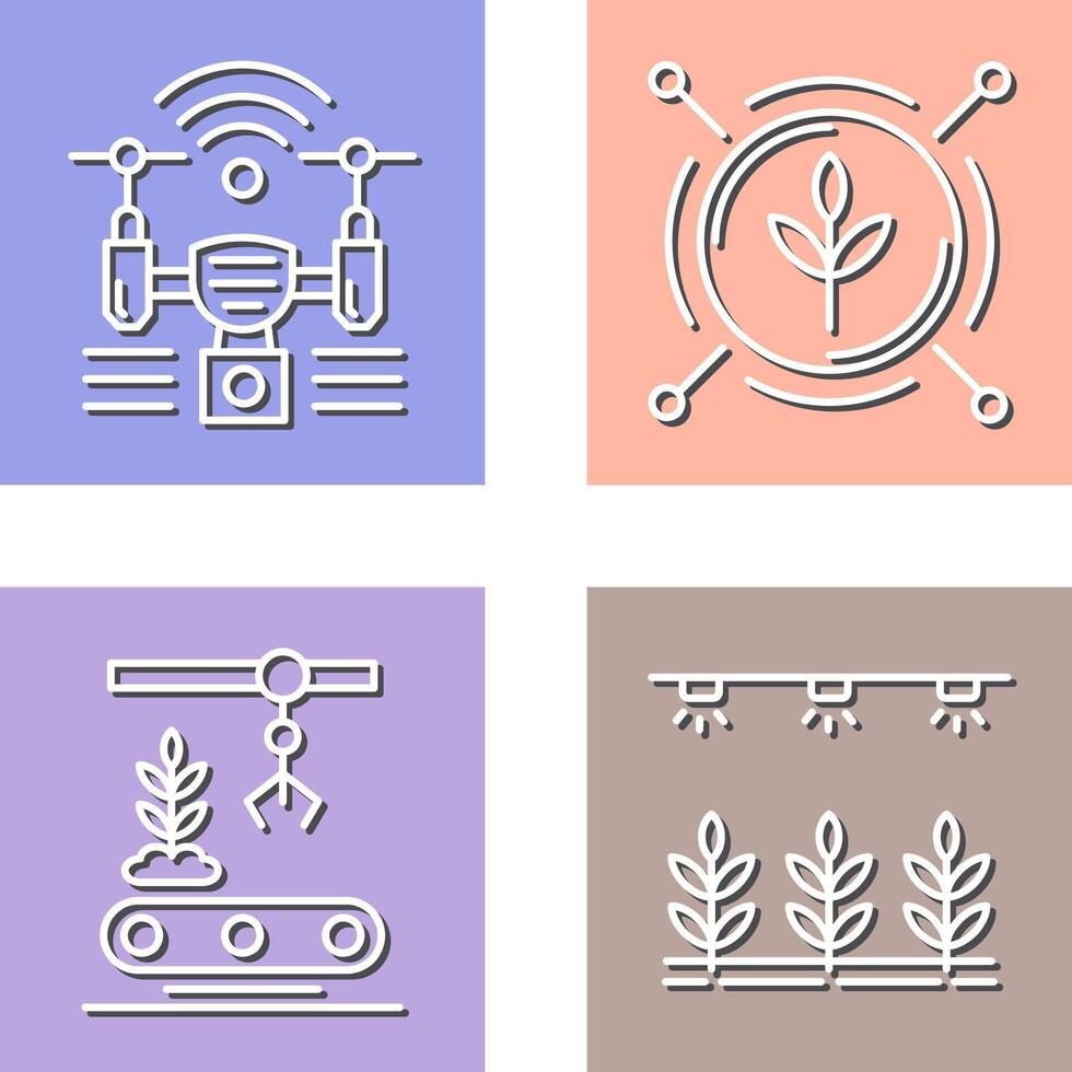 Analytics and Drone Icon vector