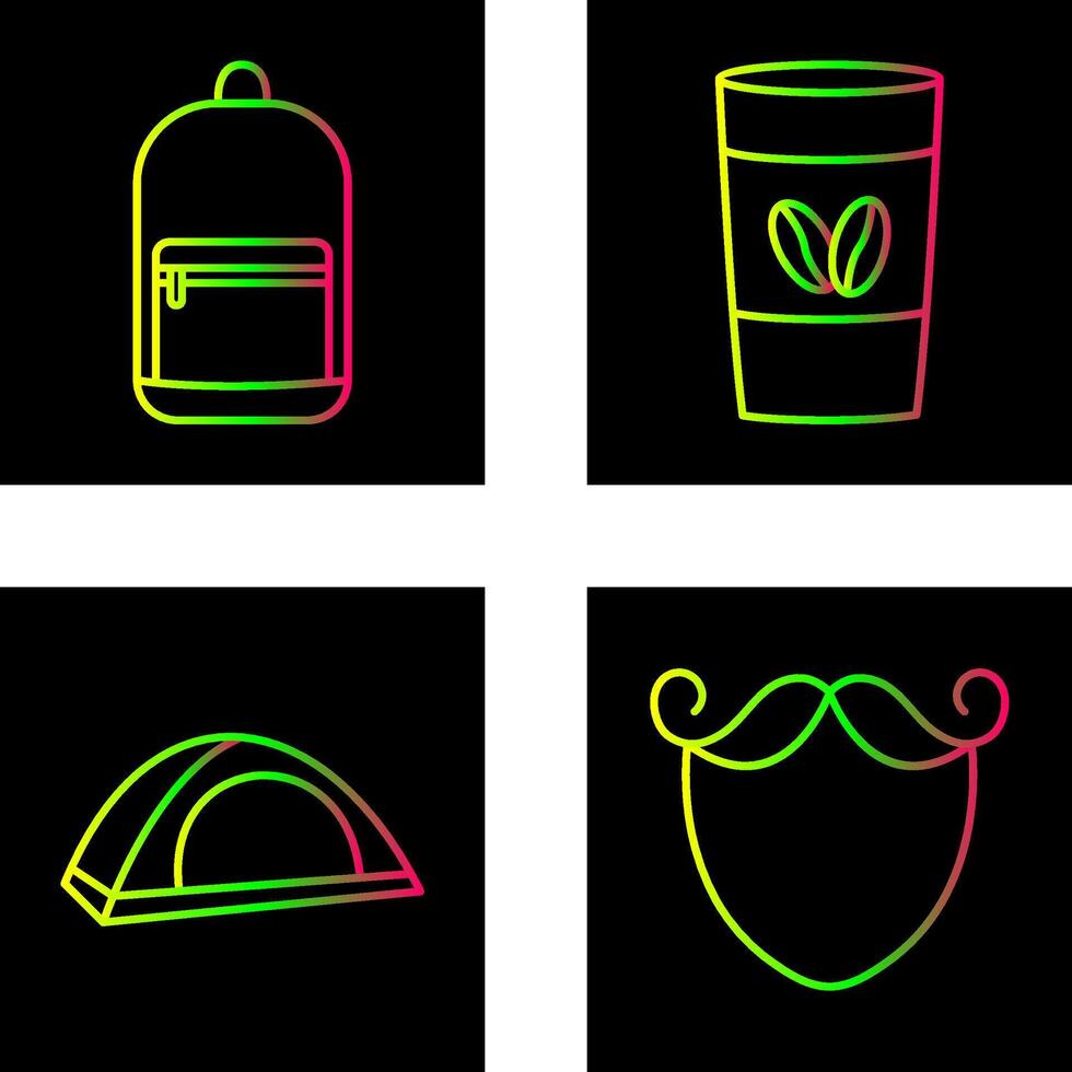Backpack and Coffee Icon vector